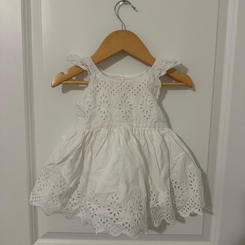 GAP White Eyelet Kids Dress